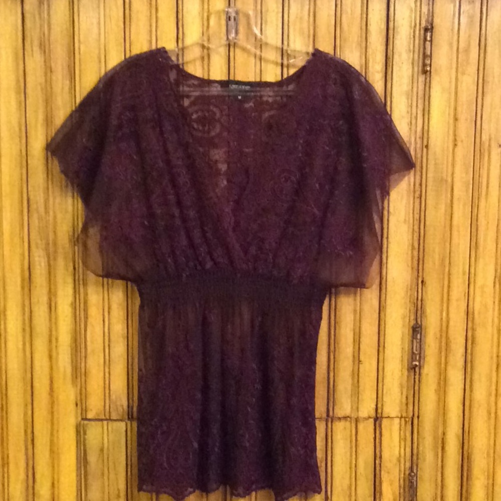 All lace Karen Kane top